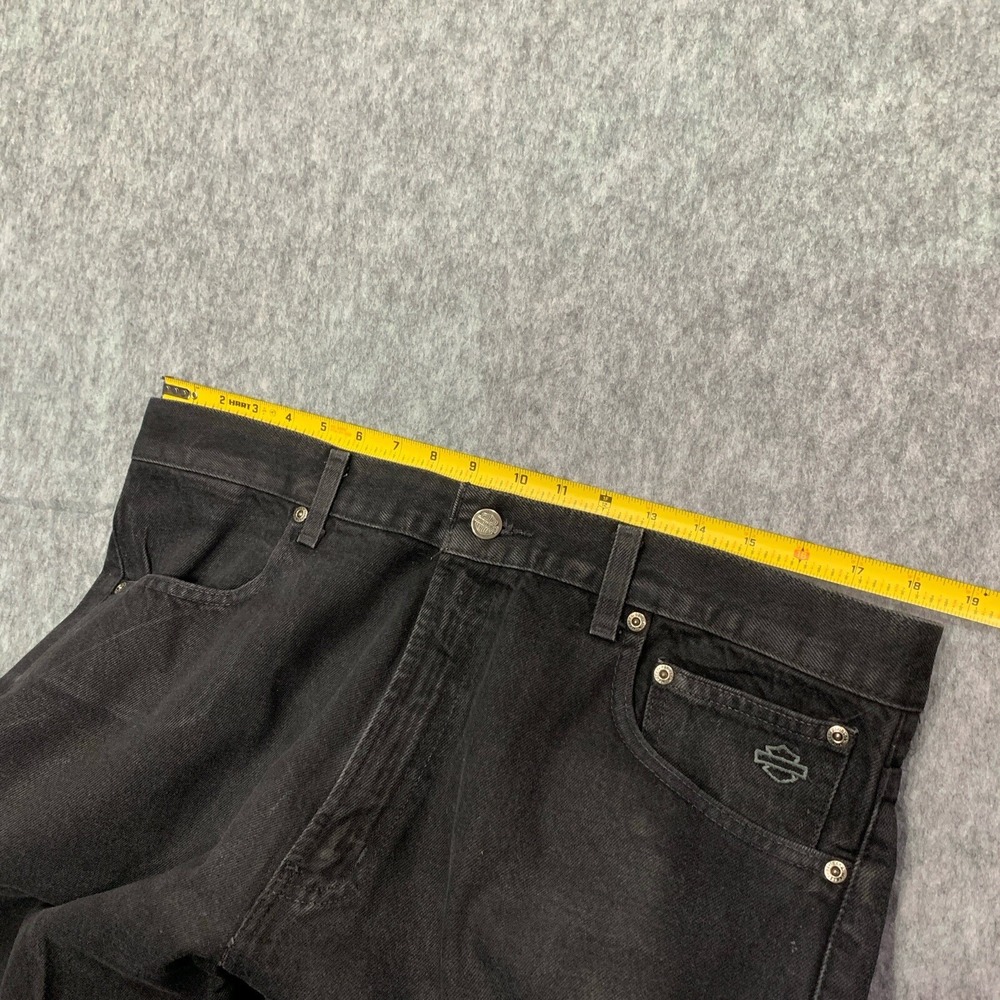 Harley Davidson Men's Black Core Straight Leg Jeans - Size 36x36 - Picture 15 of 16